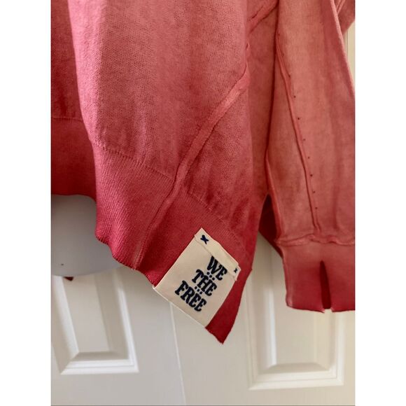 We The Free by Free People Gibson V- Neck oversized-red - Picture 7 of 8